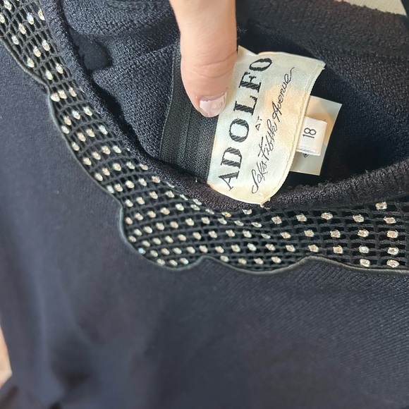 Rare Vintage NWT Adolfo at Saks Fifth Avenue Sweater Dress. - Picture 2 of 6